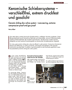 Keramische Schiebersysteme – verschleißfrei, extrem druckfest und gasdicht