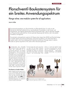 Flanschventil-Baukastensystem für ein breites Anwendungsspektrum