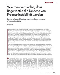 Wie man verhindert, dass Regelventile die Ursache von Prozess-Instabilität werden