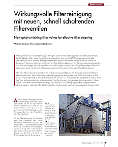 Wirkungsvolle Filterreinigung mit neuen, schnell schaltenden Filterventilen