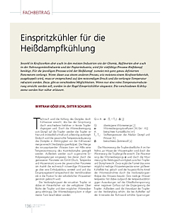 Einspritzkühler für die Heißdampfkühlung