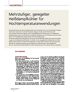 Mehrstufiger, geregelter Heißdampfkühler für Hochtemperaturanwendungen