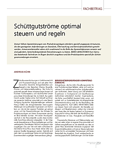 Schüttgutströme optimal steuern und regeln
