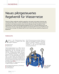 Neues pilotgesteuertes Regelventil für Wassernetze