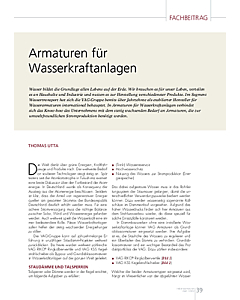 Armaturen für Wasserkraftanlagen