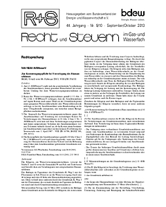 R + S - Recht und Steuern im Gas- und Wasserfach - Ausgabe 09-10 2013