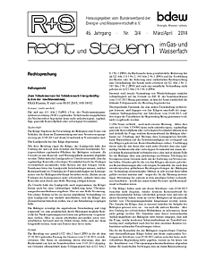R + S - Recht und Steuern im Gas- und Wasserfach - Ausgabe 03-04 2014