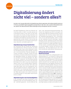 Digitalisierung ändert nicht viel – sondern alles?!