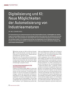 Digitalisierung und KI: Neue Möglichkeiten der Automatisierung von Industriearmaturen