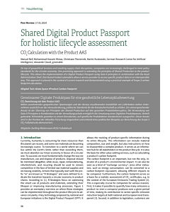 Shared Digital Product Passport for holistic lifecycle assessment