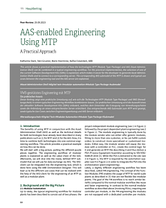 AAS-enabled Engineering Using MTP