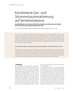 Kombinierte Gas- und Stromnetzautomatisierung auf Verteilnetzebene