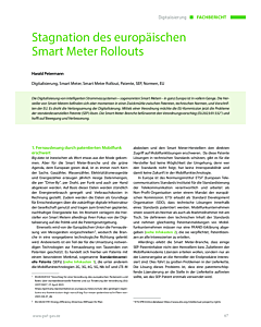Stagnation des europäischen Smart Meter Rollouts