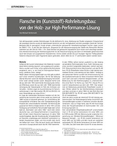 Flansche im (Kunststoff)-Rohrleitungsbau: von der Holz- zur High-Performance-Lösung