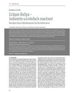Eclipse BaSyx – Industrie 4.0 einfach machen!