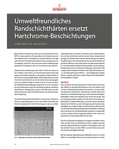 Umweltfreundliches Randschichthärten ersetzt Hartchrome-Beschichtungen