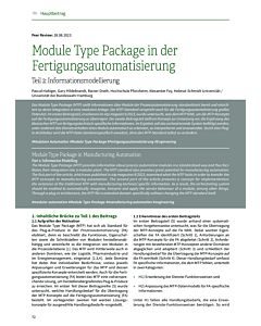 Module Type Package in der Fertigungsautomatisierung