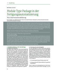 Module Type Package in der Fertigungsautomatisierung