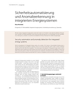 Sicherheitsautomatisierung und Anomalieerkennung in integrierten Energiesystemen