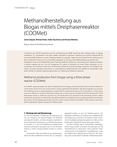 Methanolherstellung aus Biogas mittels Dreiphasenreaktor (COOMet)