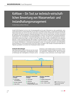 KoWave – Ein Tool zur technisch-wirtschaftlichen Bewertung von Wasserverlust- und Instandhaltungsmanagement
