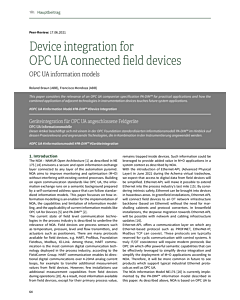Geräteintegration für OPC UA angeschlossene Feldgeräte – OPC-UA-Informationsmodelle