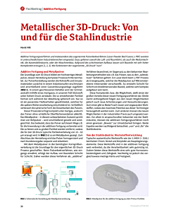 Metallischer 3D-Druck: Von und für die Stahlindustrie