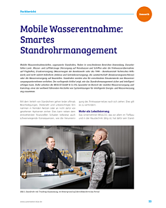 Mobile Wasserentnahme: Smartes Standrohrmanagement