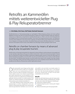 Retrofits an Kammeröfen mittels weiterentwickelter Plug & Play Rekuperatorbrenner