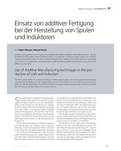 Einsatz von additiver Fertigung bei der Herstellung von Spulen und Induktoren