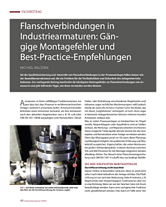 Flanschverbindungen in Industriearmaturen: Gängige Montagefehler und Best-Practice-Empfehlungen