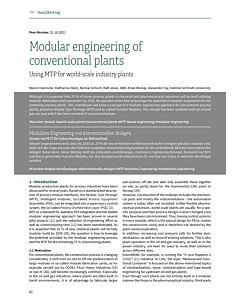 Modular engineering of conventional plants