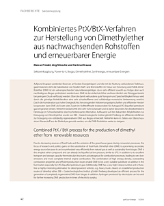 Kombiniertes PtX/BtX-Verfahren zur Herstellung von Dimethylether aus nachwachsenden Rohstoffen und erneuerbarer Energie