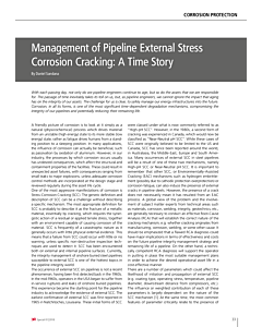 Management of Pipeline External Stress Corrosion Cracking: A Time Story