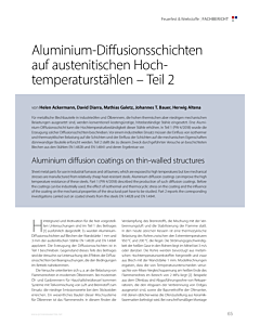 Aluminium-Diffusionsschichten auf austenitischen Hoch-temperaturstählen – Teil 2