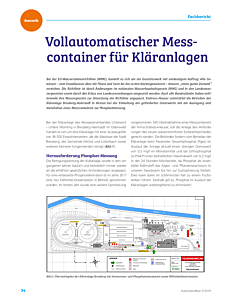 Vollautomatischer Messcontainer für Kläranlagen