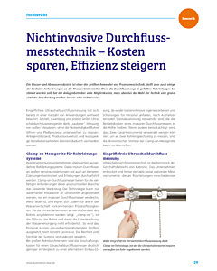 Nichtinvasive Durchflussmesstechnik – Kosten sparen, Effizienz steigern