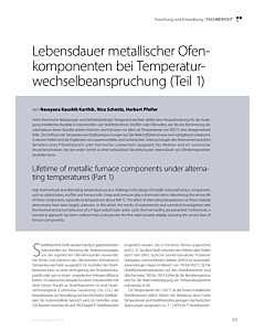 Lebensdauer metallischer Ofenkomponenten bei Temperaturwechselbeanspruchung (Teil 1)