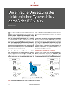 Die einfache Umsetzung des elektronischen Typenschilds gemäß der IEC 61406