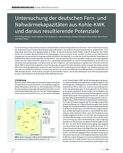 Untersuchung der deutschen Fern- und Nahwärmekapazitäten aus Kohle-KWK und daraus resultierende Potenziale
