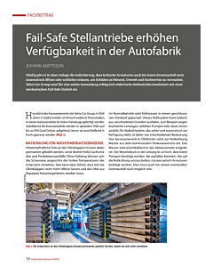 Fail-Safe Stellantriebe erhöhen Verfügbarkeit in der Autofabrik