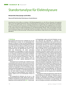 Standortanalyse für Elektrolyseure