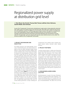 Regionalized power supply at distribution grid level