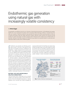 Endothermic gas generation using natural gas with increasingly volatile consistency