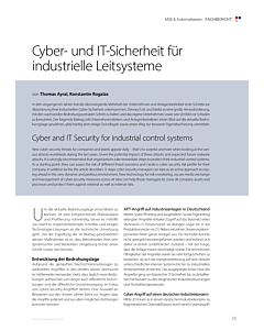 Cyber- und IT-Sicherheit für industrielle Leitsysteme
