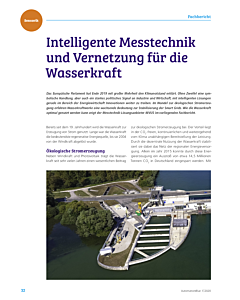 Intelligente Messtechnik und Vernetzung für die Wasserkraft