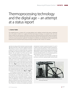 Thermoprocessing technology and the digital age – an attempt at a status report