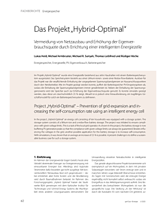 Das Projekt „Hybrid-Optimal“