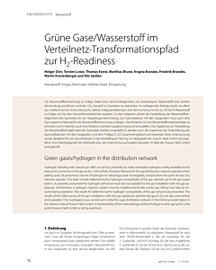 Grüne Gase/Wasserstoff im Verteilnetz-Transformationspfad zur H2-Readiness