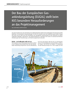 Der Bau der Europäischen Gasanbindungsleitung (EUGAL) stellt beim KKS besondere Herausforderungen an das Projektmanagement
